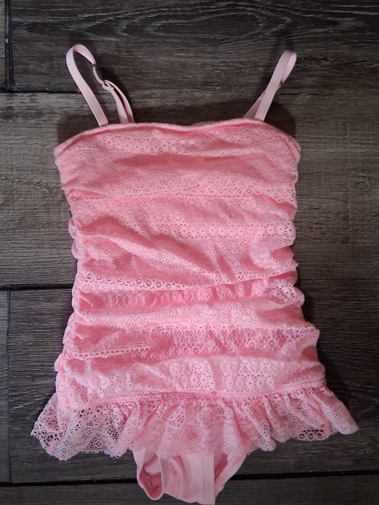 Juicy Couture 2t Pink Prima Donna Lace One Piece Swimsuit $102.+ New Size 2